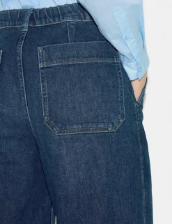 High Waisted Wide Leg Ankle Grazer Jeans