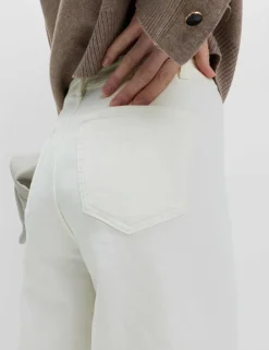 High Waisted Wide Leg Ankle Grazer Jeans