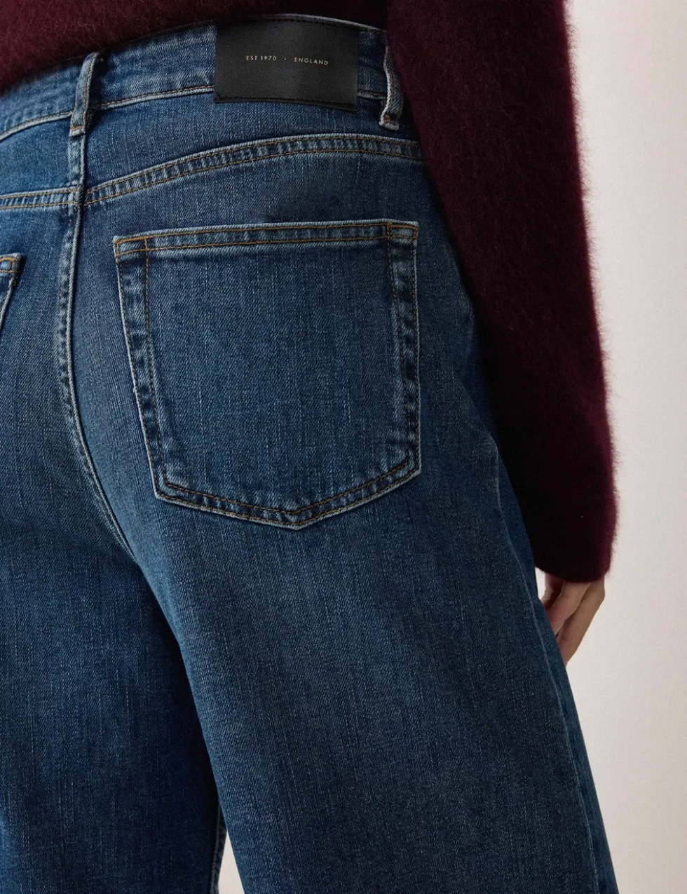 High Waisted Wide Leg Ankle Grazer Jeans