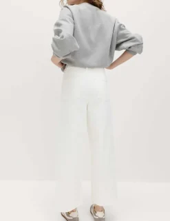 High Waisted Wide Leg Cropped Jeans