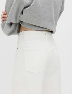High Waisted Wide Leg Cropped Jeans