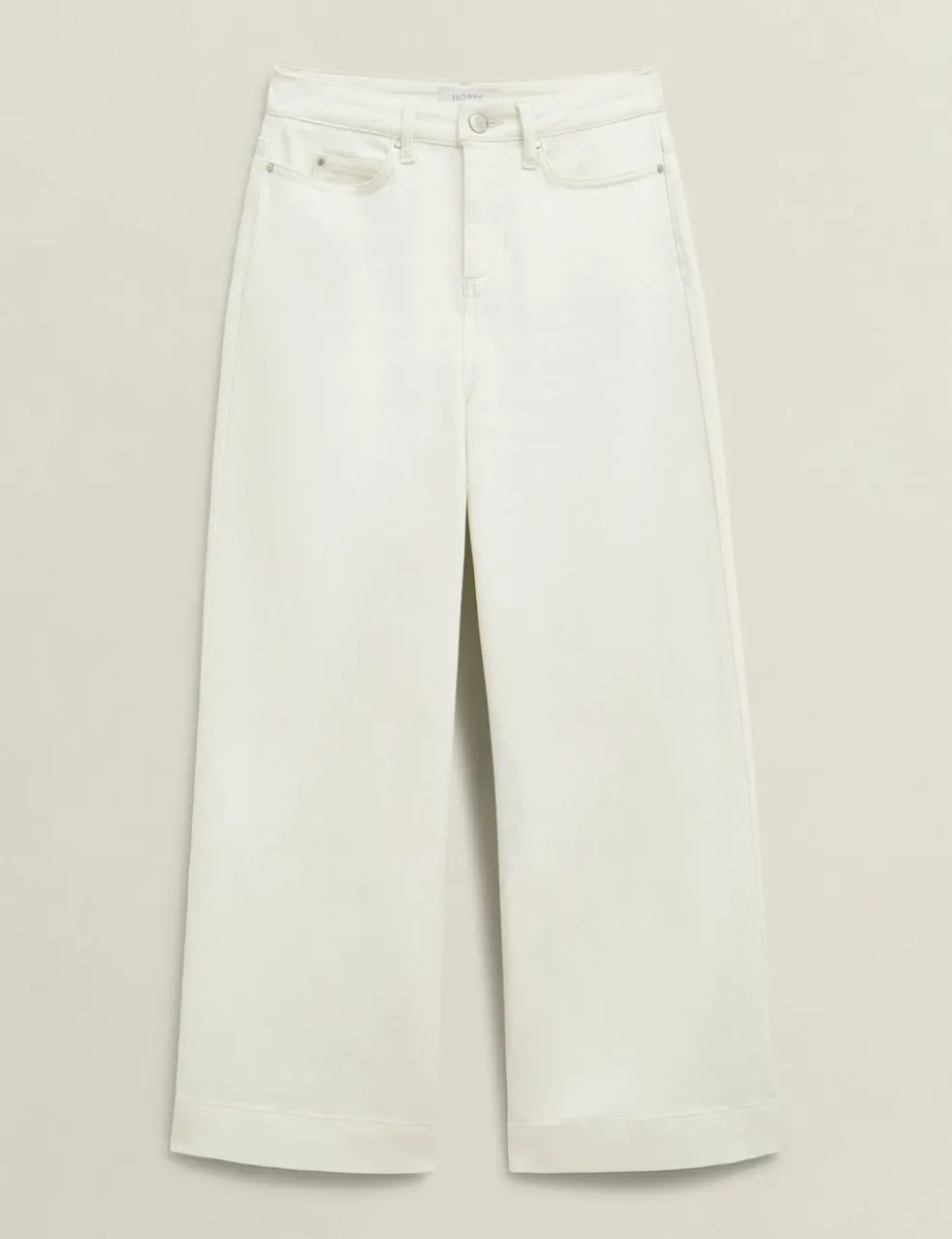High Waisted Wide Leg Cropped Jeans