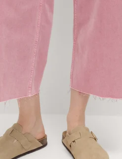 High Waisted Wide Leg Cropped Jeans