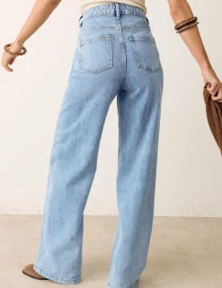 High Waisted Wide Leg Jeans with Lyocell