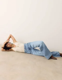 High Waisted Wide Leg Jeans with Lyocell