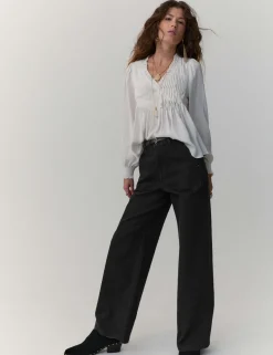 High Waisted Wide Leg Jeans with Lyocell