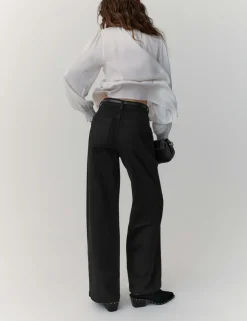 High Waisted Wide Leg Jeans with Lyocell
