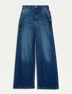 High Waisted Wide Leg Jeans with Lyocell