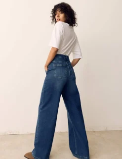 High Waisted Wide Leg Jeans with Lyocell