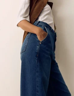 High Waisted Wide Leg Jeans with Lyocell