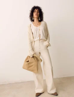 High Waisted Wide Leg Jeans with Lyocell