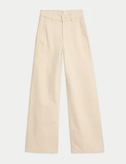 High Waisted Wide Leg Jeans with Lyocell