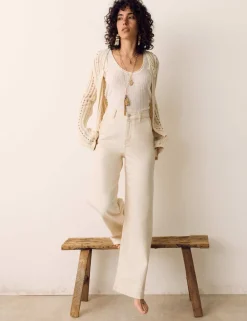 High Waisted Wide Leg Jeans with Lyocell