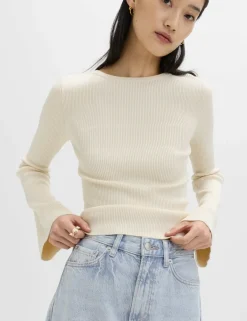 High Waisted Wide Leg Turn Up Jeans