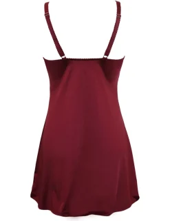 Hollywood Satin Lace Trim Strappy Chemise