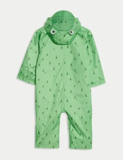 Hooded Frog Puddlesuit (0-3 Yrs)
