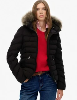 Hooded Funnel Neck Puffer Jacket