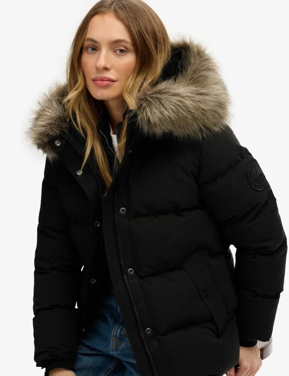 Hooded Funnel Neck Puffer Jacket