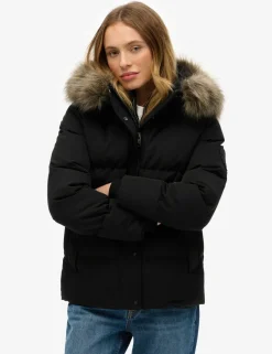 Hooded Funnel Neck Puffer Jacket