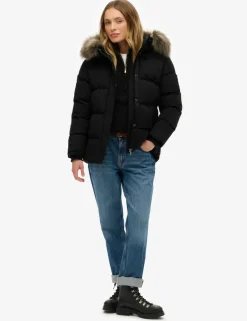 Hooded Funnel Neck Puffer Jacket