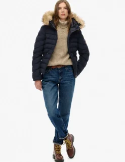Hooded Funnel Neck Puffer Jacket