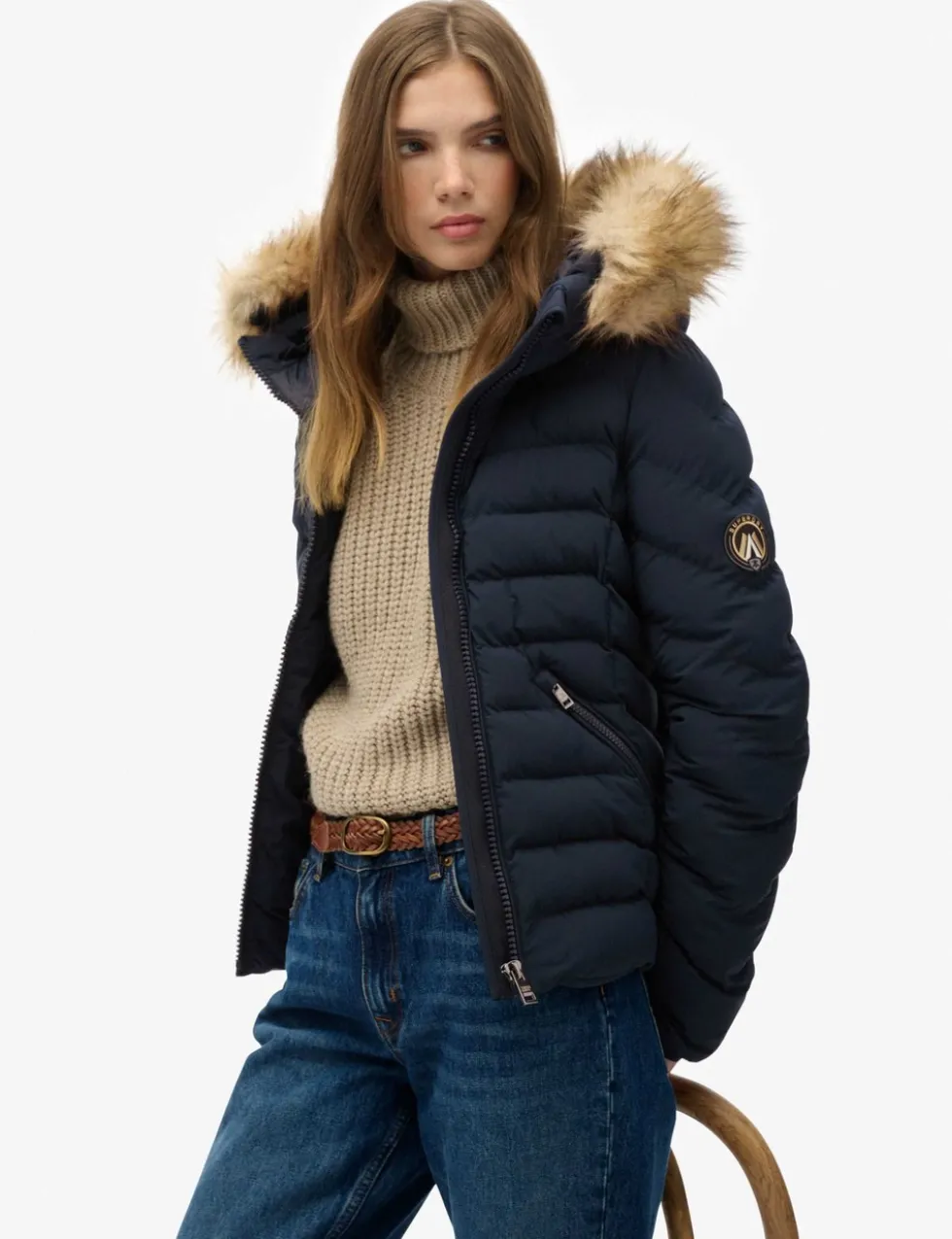 Hooded Funnel Neck Puffer Jacket
