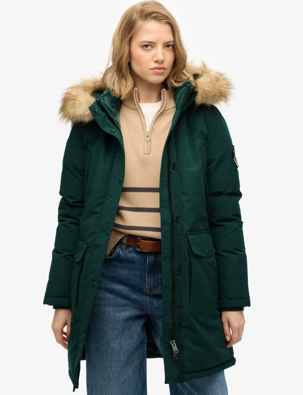 Hooded Longline Parka Coat