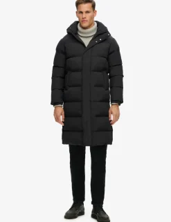 Hooded Padded Longline Parka Jacket