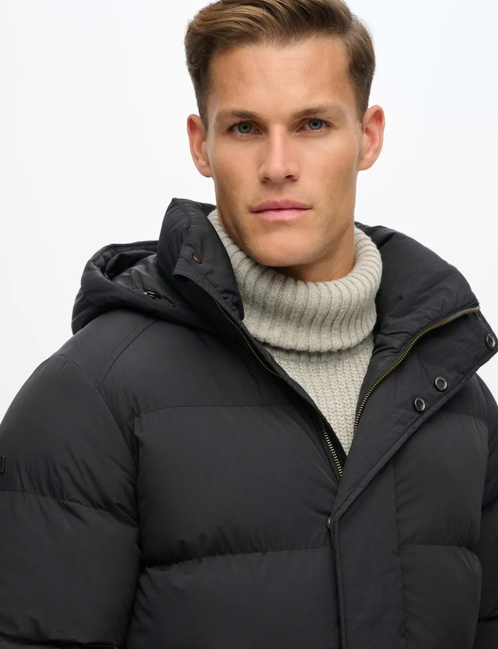 Hooded Padded Longline Parka Jacket