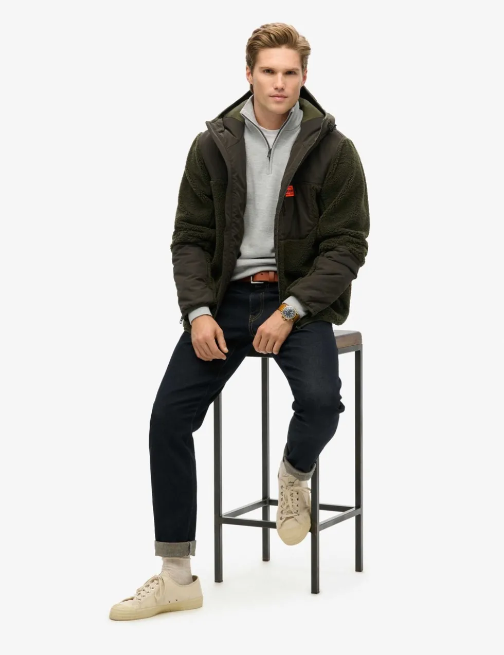 Hooded Padded Longline Parka Jacket