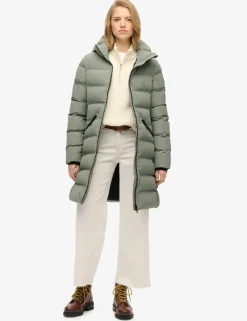 Hooded Padded Longline Puffer Jacket