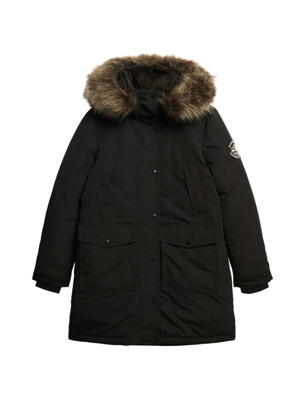 Hooded Relaxed Longline Parka Coat
