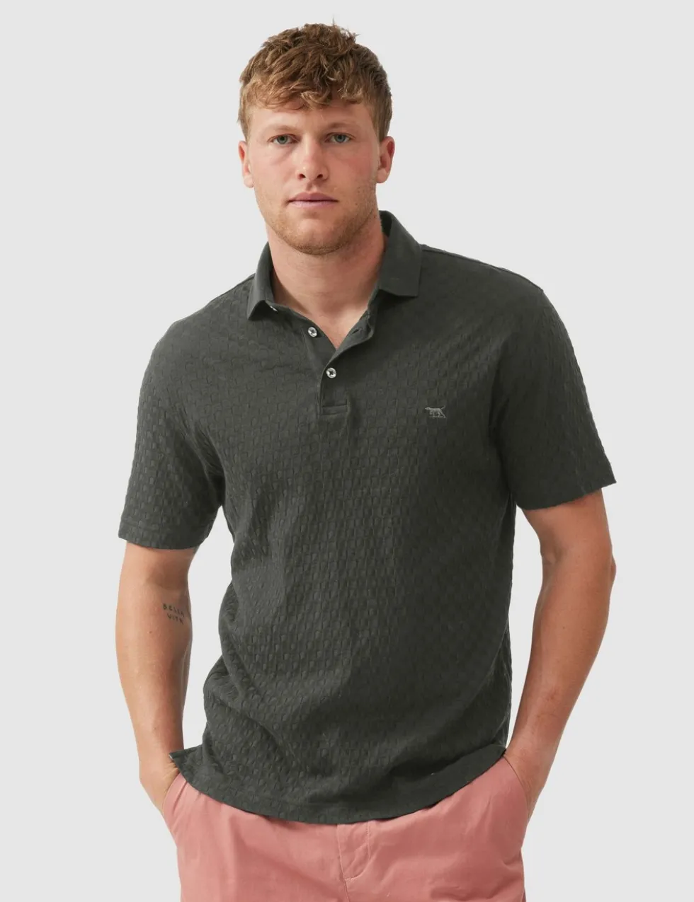 Huntsbury Pure Cotton Textured Polo Shirt