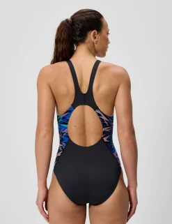 Hyperboom Splice Printed Racerback Swimsuit