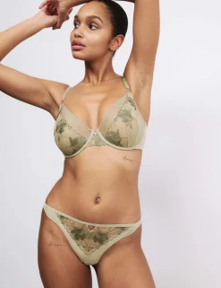 Ianthe Embroidery Wired Plunge Bra (F-H)