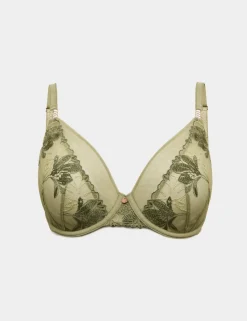 Ianthe Embroidery Wired Plunge Bra (F-H)