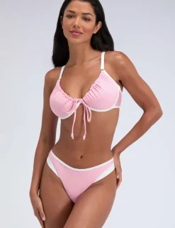 Ibiza Piped Ribbed Brazilian Bikini Bottoms