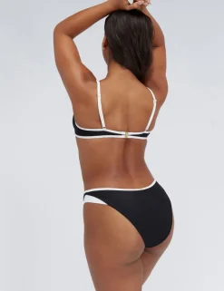 Ibiza Piped Ribbed Brazilian Bikini Bottoms