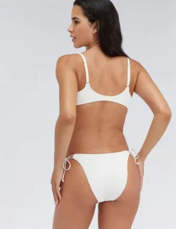 Ibiza Textured Wired Tie Detail Bikini Top
