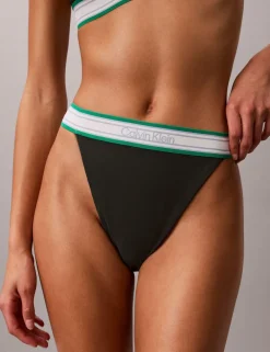 Icon Stripe High Leg Bikini Bottoms