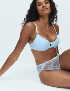 Ida Lace Wired Demi Cup Bra (A-E)