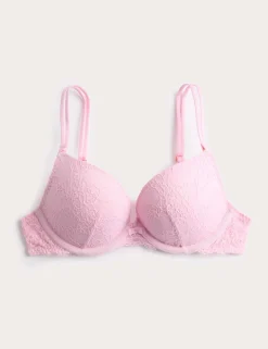 Ida Lace Wired Push-Up Plunge Bra (A-E)