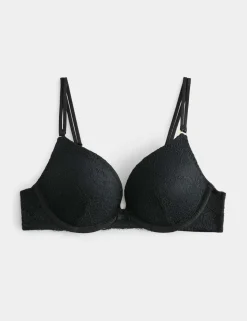 Ida Lace Wired Push-Up Plunge Bra (A-E)