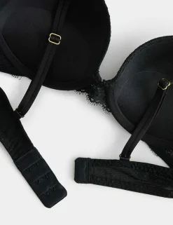 Ida Lace Wired Push-Up Plunge Bra (A-E)