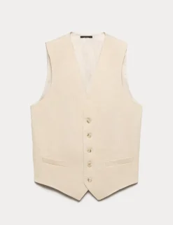 Italian Performance Linen Blend Waistcoat