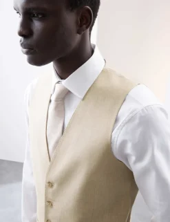 Italian Performance Linen Blend Waistcoat