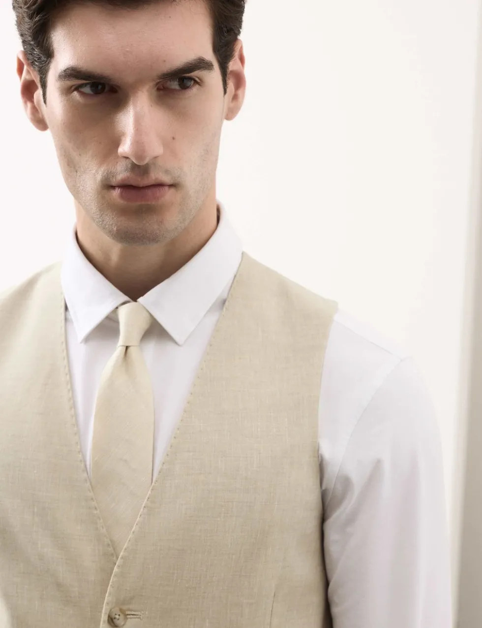 Italian Performance Linen Blend Waistcoat