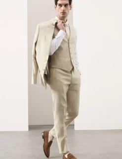 Italian Performance Linen Blend Waistcoat