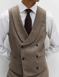 Italian Wool Blend Double Breasted Waistcoat