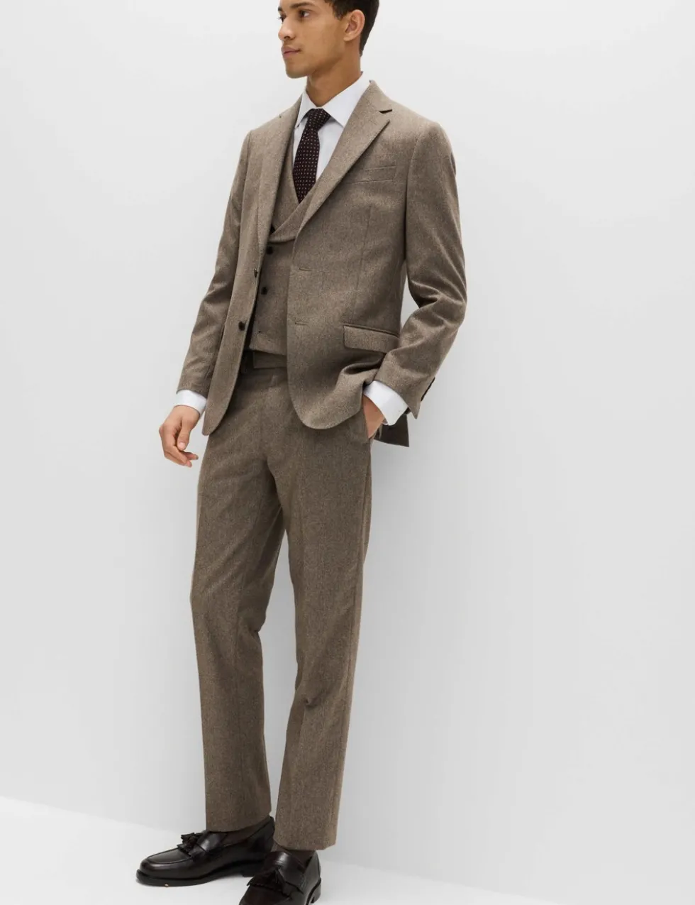 Italian Wool Blend Double Breasted Waistcoat